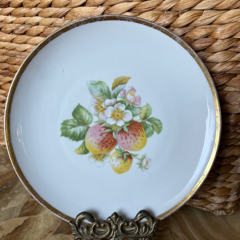 Strawberry Bavaria Hand-painted Plate